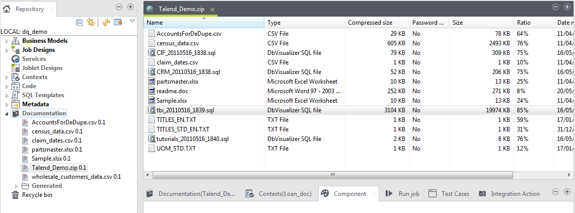 Talend Open Studio for Data Quality - DBMS Tools